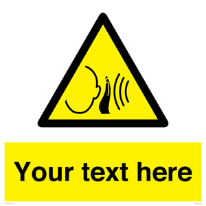 Custom warning sudden loud noise